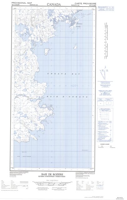 Baie De Roziere Topographic map 025C12E at 1:50,000 Scale