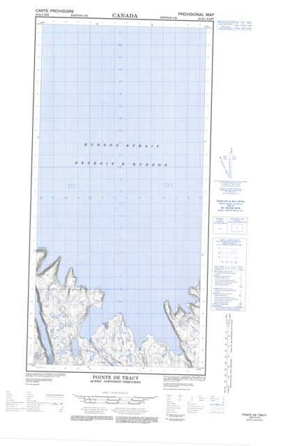 Pointe De Tracy Topographic map 025E02E at 1:50,000 Scale