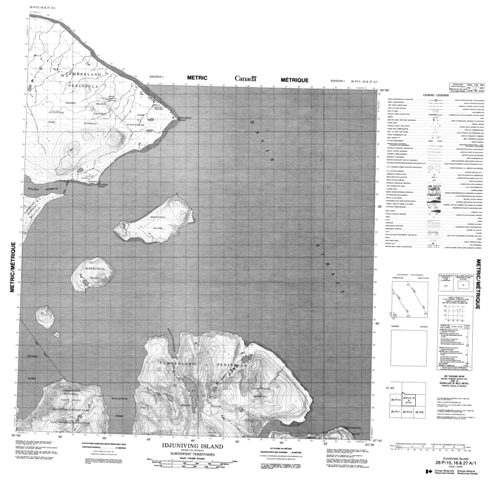 Idjuniving Island Topographic map 026P15 at 1:50,000 Scale