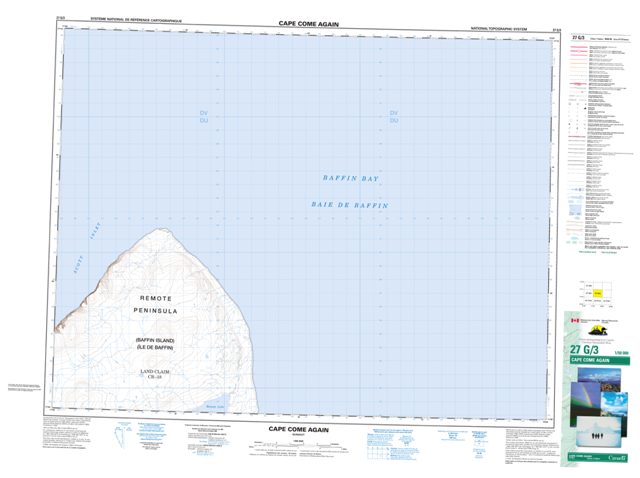 Cape Come Again Topographic map 027G03 at 1:50,000 Scale