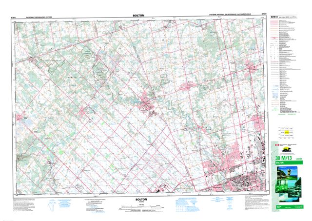 Bolton Topographic map 030M13 at 1:50,000 Scale