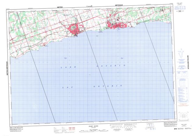 Port Hope Topographic map 030M16 at 1:50,000 Scale