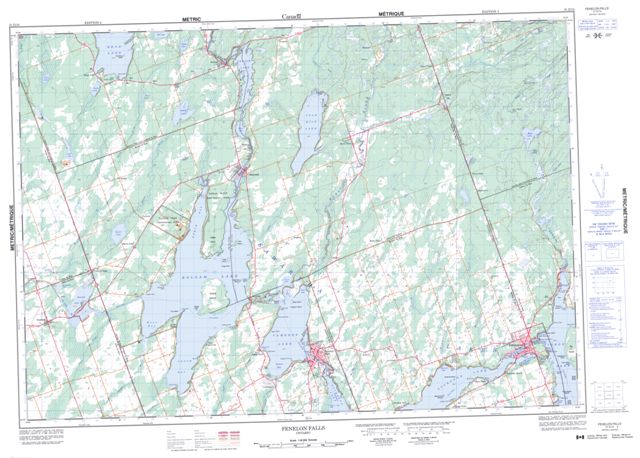Fenelon Falls Topographic map 031D10 at 1:50,000 Scale