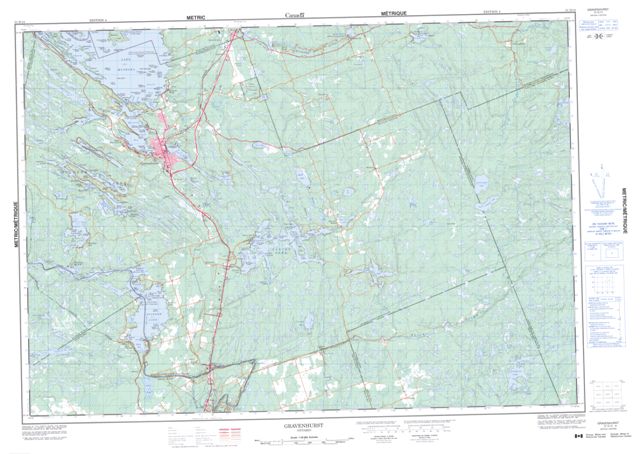 Gravenhurst Topographic map 031D14 at 1:50,000 Scale