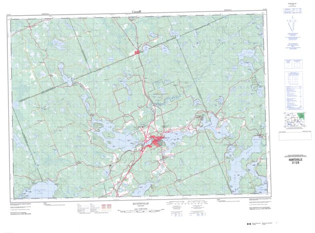Huntsville Topographic map 031E06 at 1:50,000 Scale
