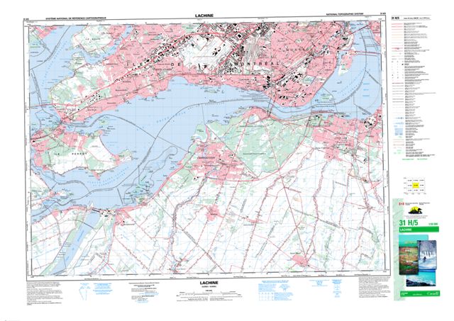 Lachine Topographic map 031H05 at 1:50,000 Scale