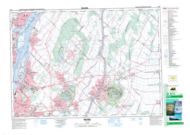 Beloeil Topographic map 031H11 at 1:50,000 Scale