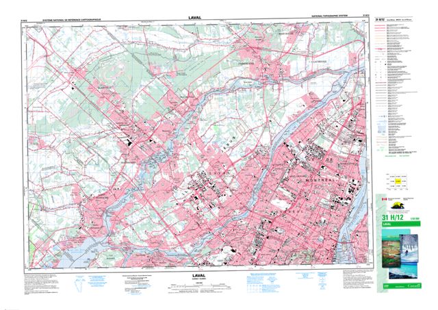 Laval Topographic map 031H12 at 1:50,000 Scale