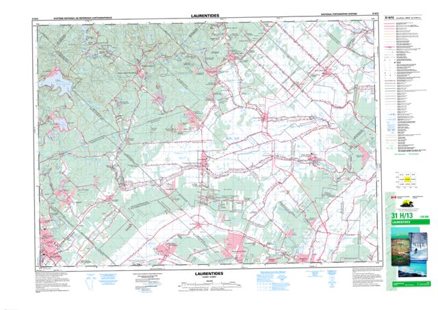 Laurentides Topographic map 031H13 at 1:50,000 Scale