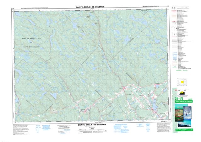 Sainte-Emelie-De-L'Energie Topographic map 031I05 at 1:50,000 Scale