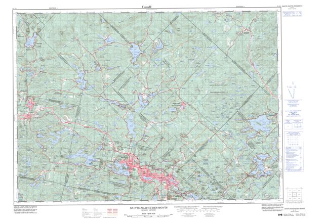 Sainte-Agathe-Des-Monts Topographic map 031J01 at 1:50,000 Scale
