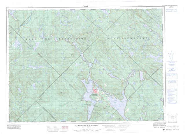Saint-Donat-De-Montcalm Topographic map 031J08 at 1:50,000 Scale