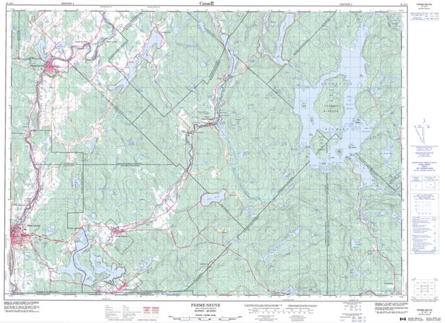 Ferme-Neuve Topographic map 031J11 at 1:50,000 Scale