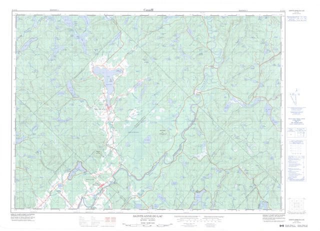 Sainte-Anne-Du-Lac Topographic map 031J14 at 1:50,000 Scale