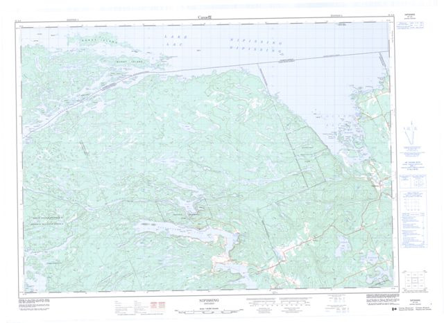 Nipissing Topographic map 031L04 at 1:50,000 Scale