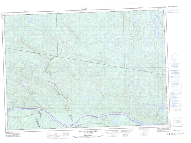 Riviere Maganasipi Topographic map 031L08 at 1:50,000 Scale