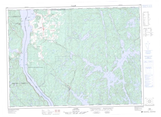 Fabre Topographic map 031M03 at 1:50,000 Scale