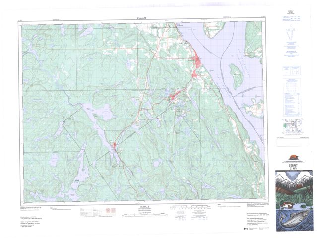 Cobalt Topographic map 031M05 at 1:50,000 Scale