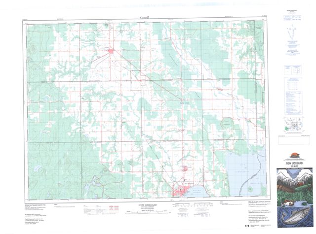 New Liskeard Topographic map 031M12 at 1:50,000 Scale