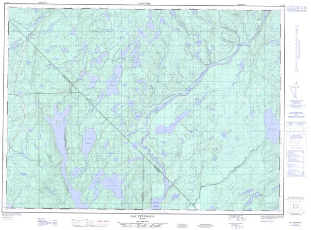 Lac Petawaga Topographic map 031O04 at 1:50,000 Scale