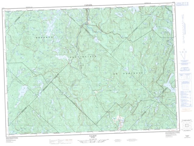 Talbot Topographic map 031P01 at 1:50,000 Scale