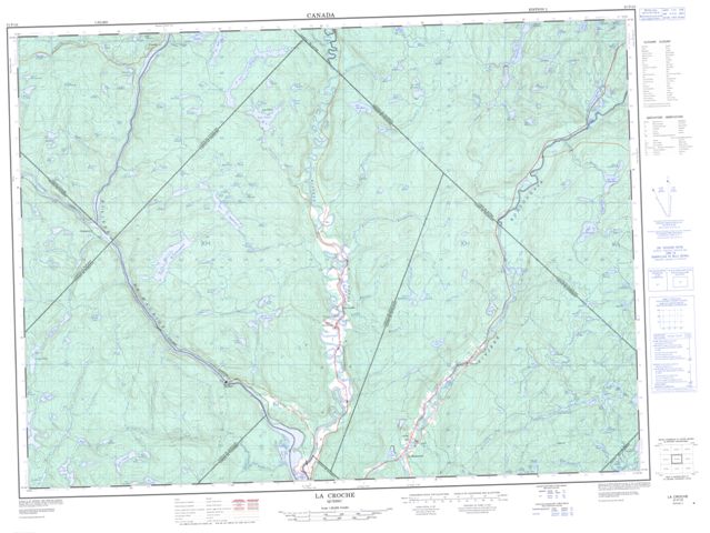 La Croche Topographic map 031P10 at 1:50,000 Scale