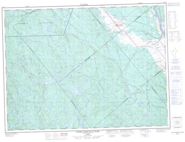 Notre-Dame-De-La-Dore Topographic map 032A10 at 1:50,000 Scale