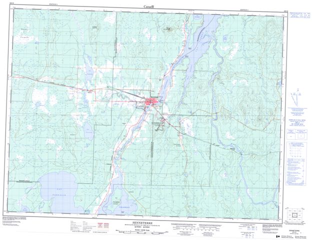 Senneterre Topographic map 032C06 at 1:50,000 Scale