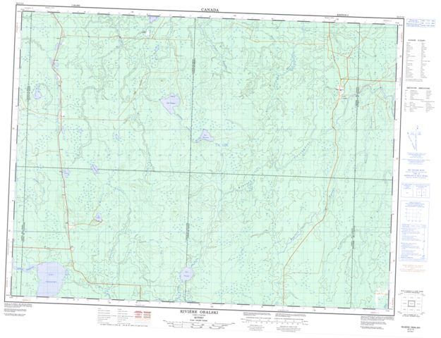 Riviere Obalski Topographic map 032C13 at 1:50,000 Scale