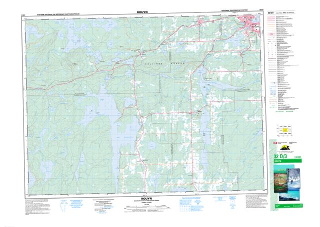 Rouyn Topographic map 032D03 at 1:50,000 Scale