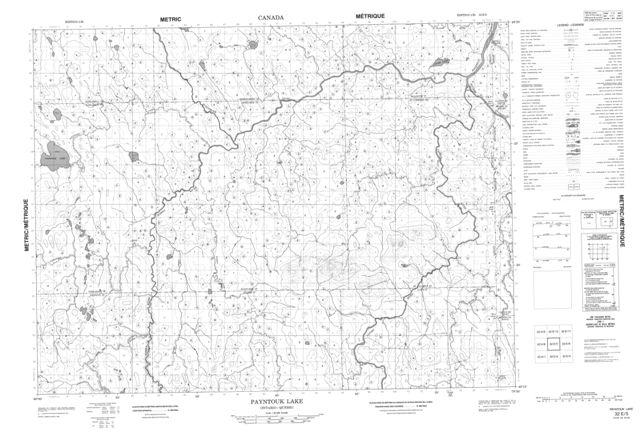 Payntouk Lake Topographic map 032E05 at 1:50,000 Scale
