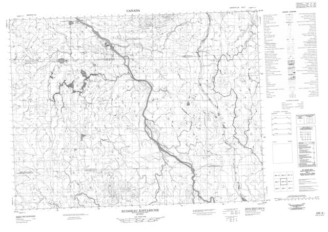 Ruisseau Kistabiche Topographic map 032E08 at 1:50,000 Scale