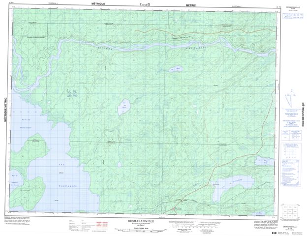Desmaraisville Topographic map 032F09 at 1:50,000 Scale