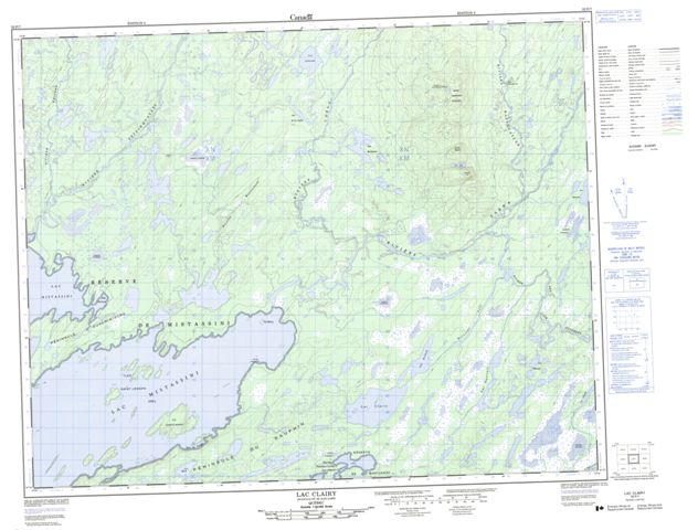 Lac Clairy Topographic map 032P07 at 1:50,000 Scale