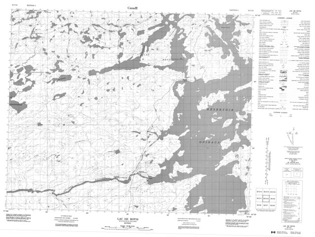 Lac De Rotis Topographic map 033C10 at 1:50,000 Scale