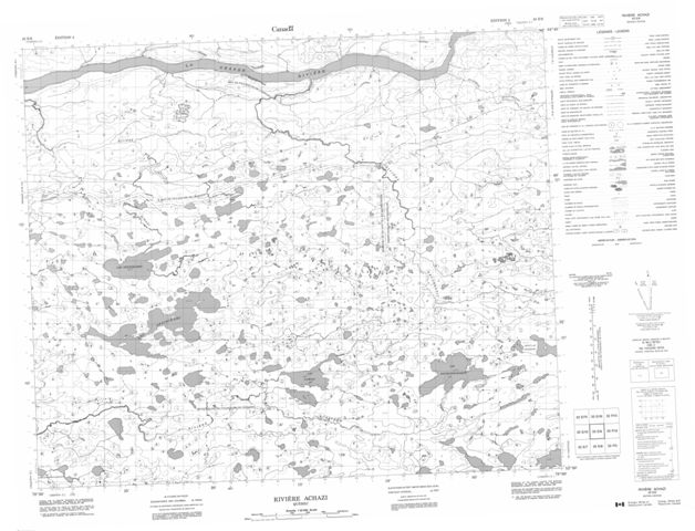 Riviere Achazi Topographic map 033E09 at 1:50,000 Scale