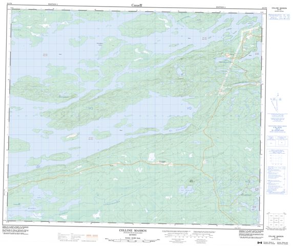 Colline Masson Topographic map 033F09 at 1:50,000 Scale