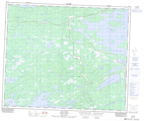 Lac Vion Topographic map 033F12 at 1:50,000 Scale