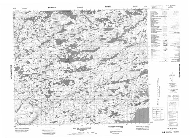 Lac De Salleneuve Topographic map 033I04 at 1:50,000 Scale
