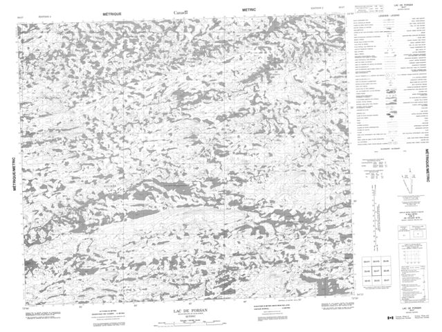 Lac De Forsan Topographic map 033I07 at 1:50,000 Scale