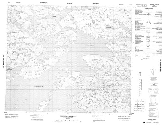 Ruisseau Barneuf Topographic map 033K01 at 1:50,000 Scale