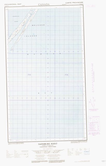 Sainsbury Point Topographic map 033M11E at 1:50,000 Scale