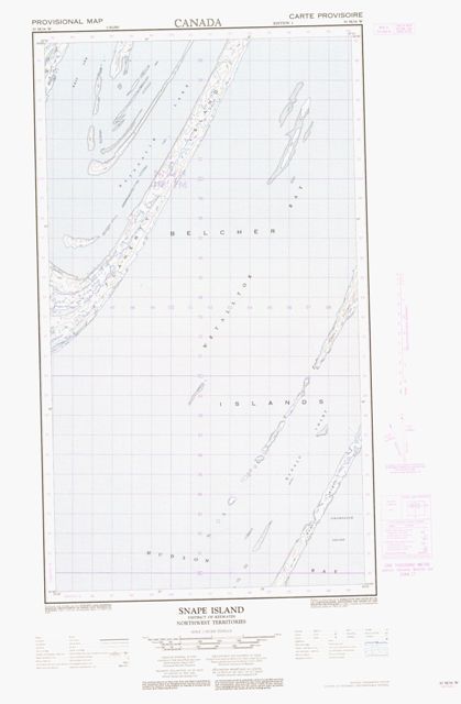 Snape Island Topographic map 033M14W at 1:50,000 Scale