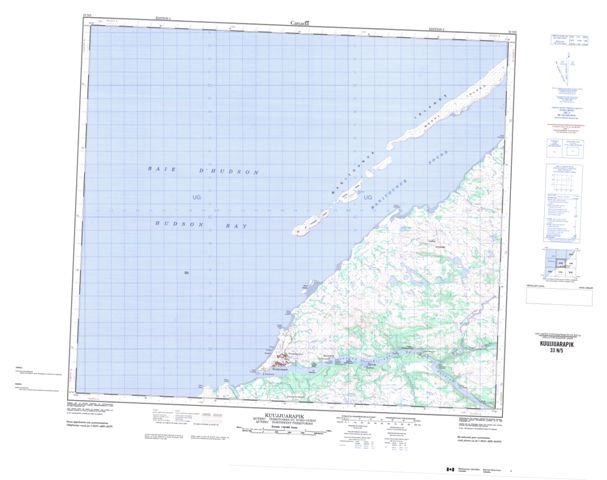 Kuujjuarapik Topographic map 033N05 at 1:50,000 Scale