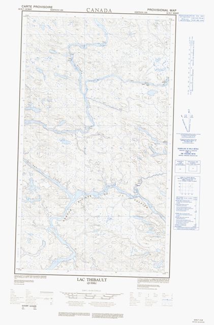 Lac Thibault Topographic map 033N07W at 1:50,000 Scale