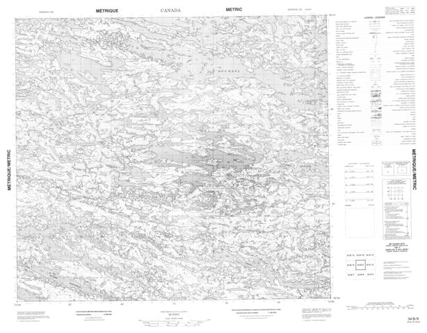 Topographic map 034B09 at 1:50,000 Scale