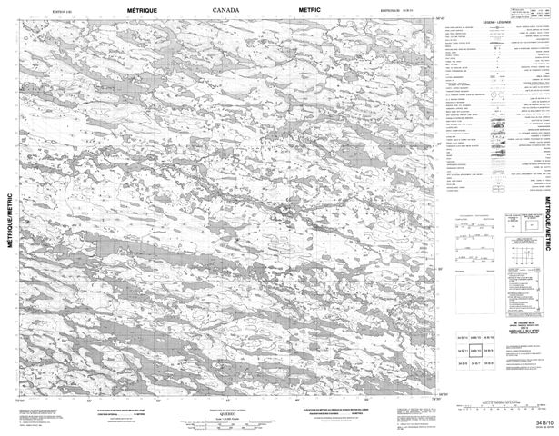 Topographic map 034B10 at 1:50,000 Scale