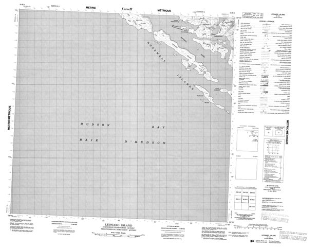Leonard Island Topographic map 034K04 at 1:50,000 Scale