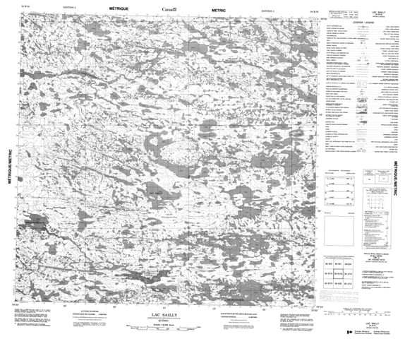 Lac Sailly Topographic map 034K16 at 1:50,000 Scale