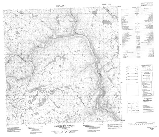 Rapides Du Phoque Topographic map 035A02 at 1:50,000 Scale